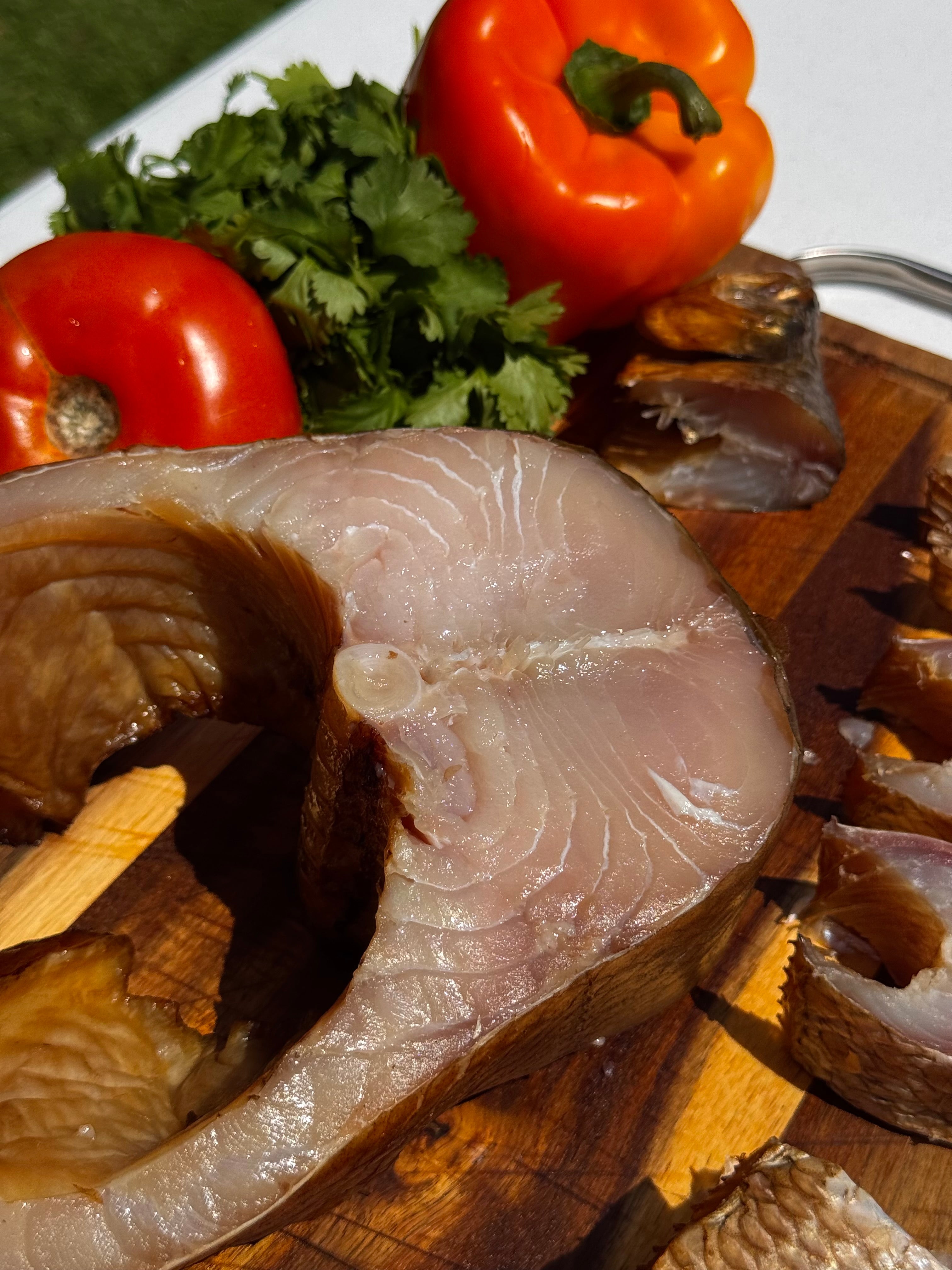 Cold-smoked Nelma steaks (Стейки Нельмы х/к)