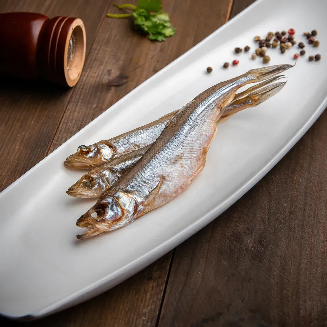 Baltic dried Smelt with caviar 50% (Вяленая Балтийская Корюшка с икрой 50%) 500g (1.1lb)