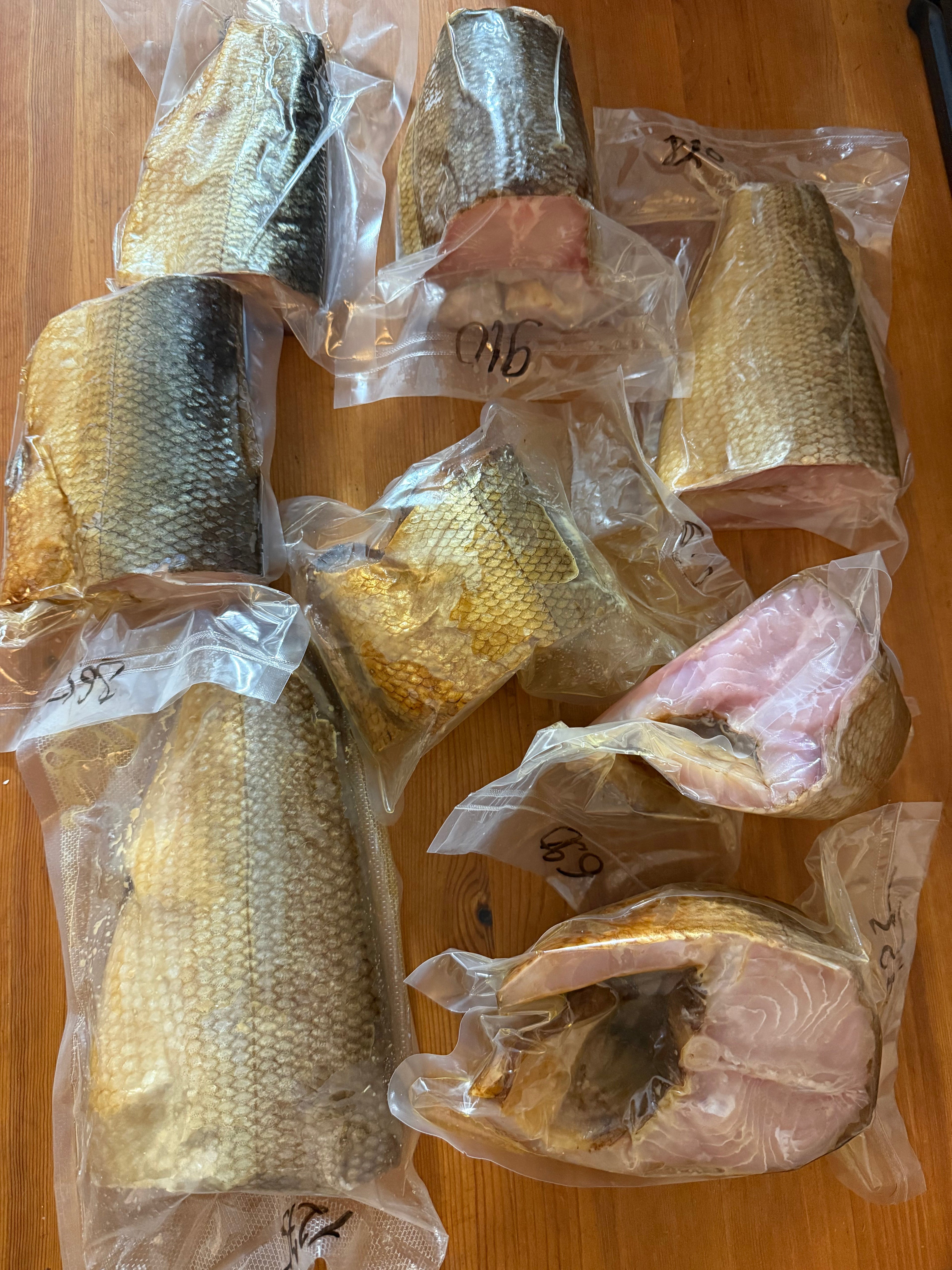 Cold-smoked Nelma steaks (Стейки Нельмы х/к)