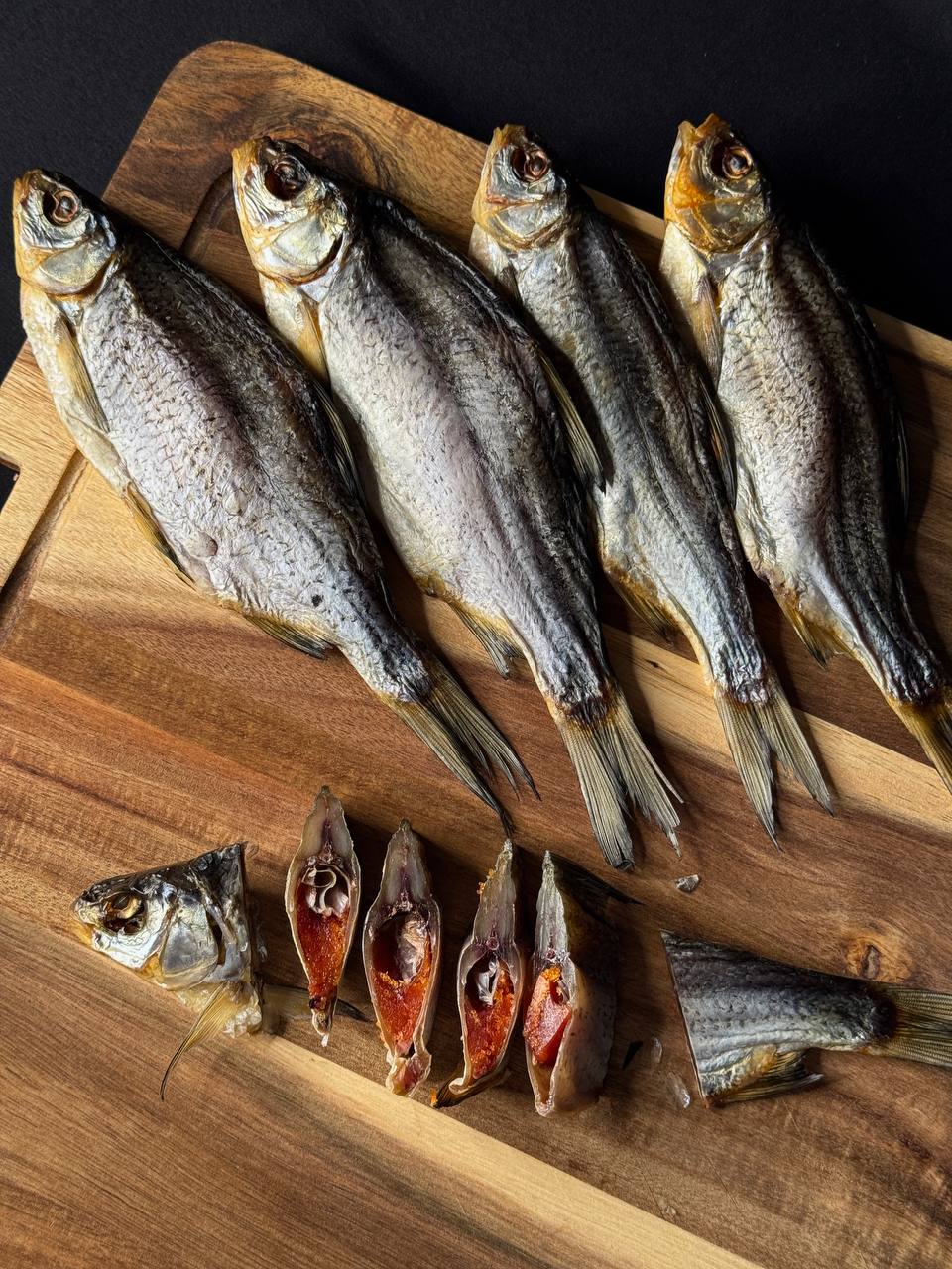 Dried Taran Standart with caviar (Молодая Вяленая Тарань с икрой 50%)